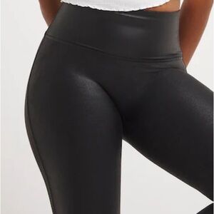 SPANX Black Faux Leather Leggings